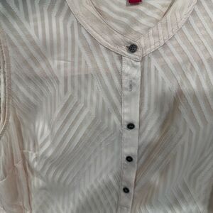 Vince Camuto Cream Casual Button Down Shirt